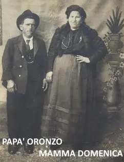 vecchia foto di Oronzo e Domenica Brogna